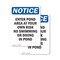 Signmission Enter Pond Area At Your Own Risk, 7 in W x Rectangle, Vinyl Decal OS-2PACK-NS-D-710-V-12082 - alternate 1